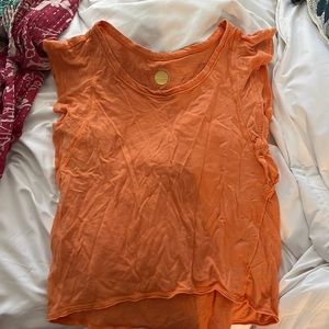 Anthropology orange ruffle top